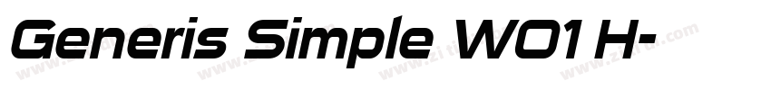 Generis Simple W01 H字体转换